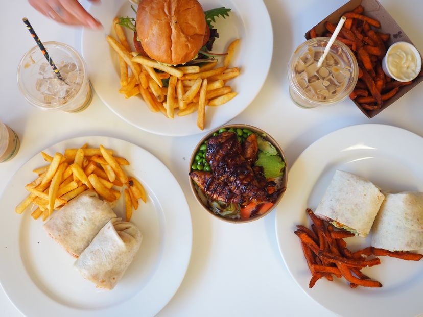 Selection of cafe food