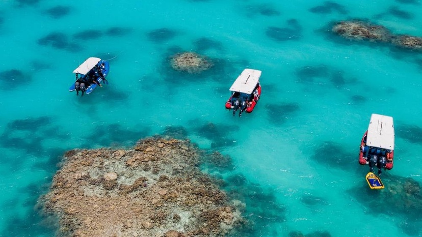 Boat on a reef