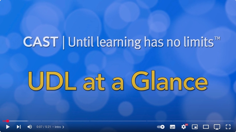 video poster image for UDL at a glance