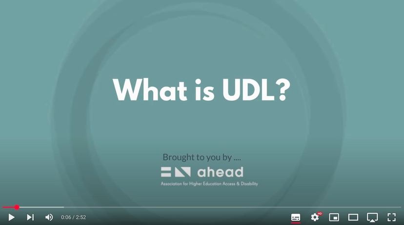 Poster What is Universal Design for Learning video