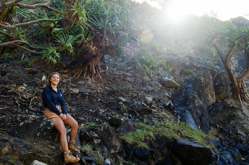 Zoe White Environmental Science at Whites Beach in Broken Head