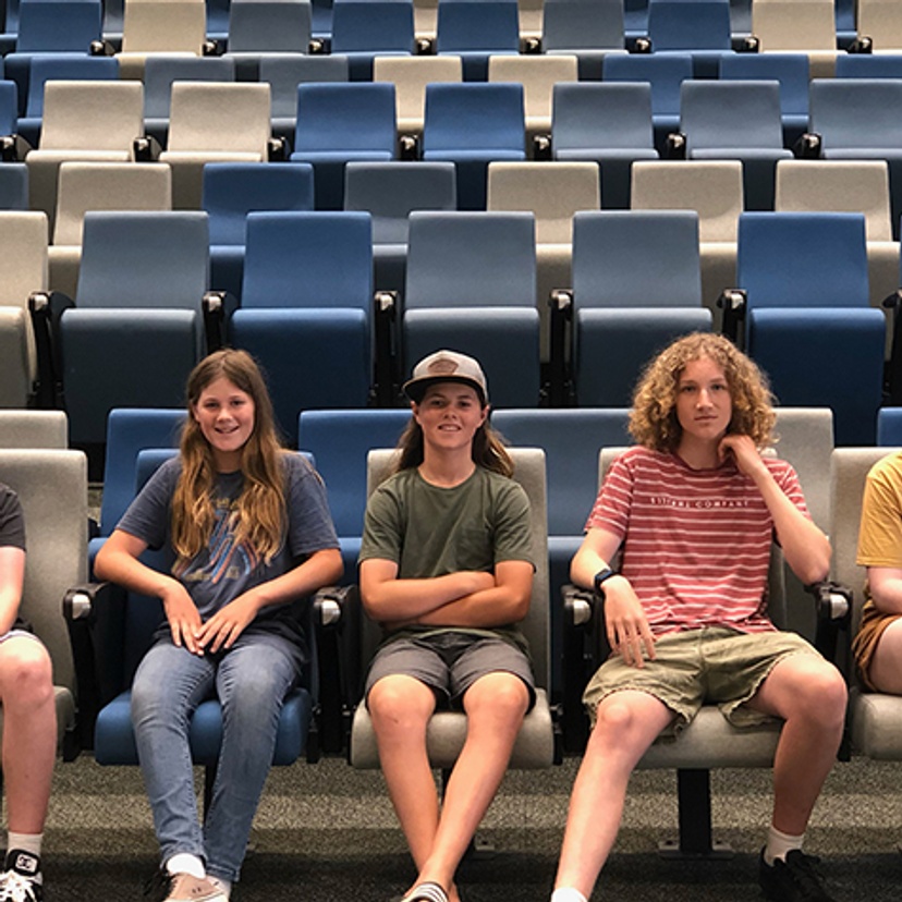 A group of entrants on campus at the Gold Coast for the Youth Music Venture 2020 mentoring program