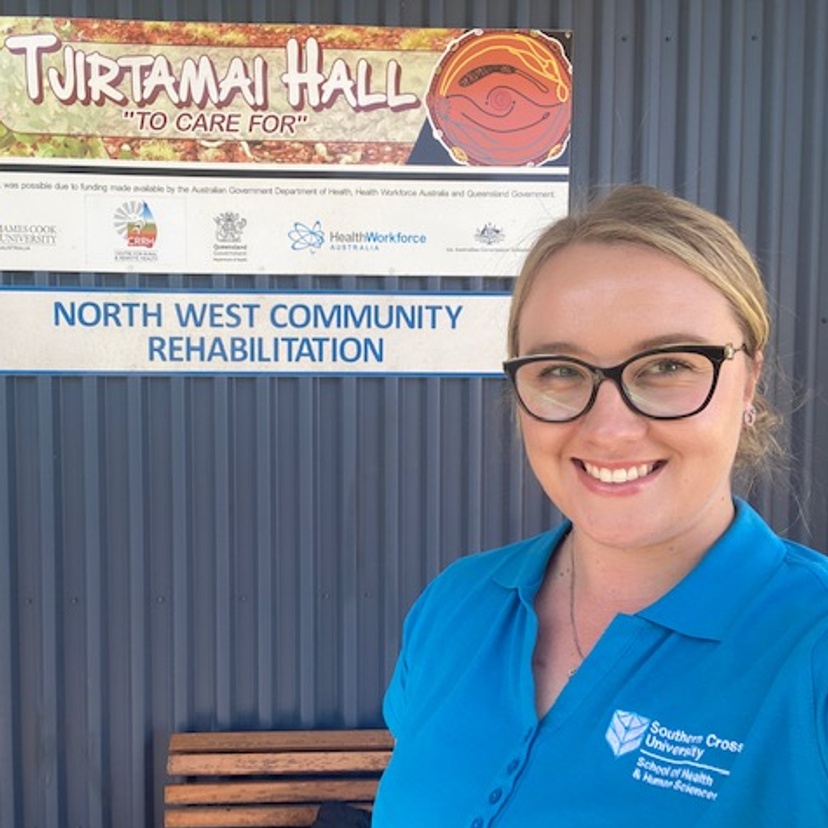Speech Pathology student Amy Whittle during her placement in rural Australia