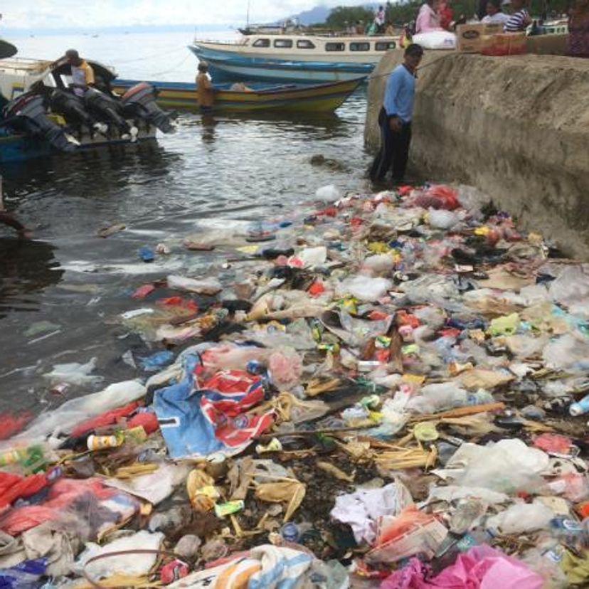 Plastic waste on Ambon Island Indonesia