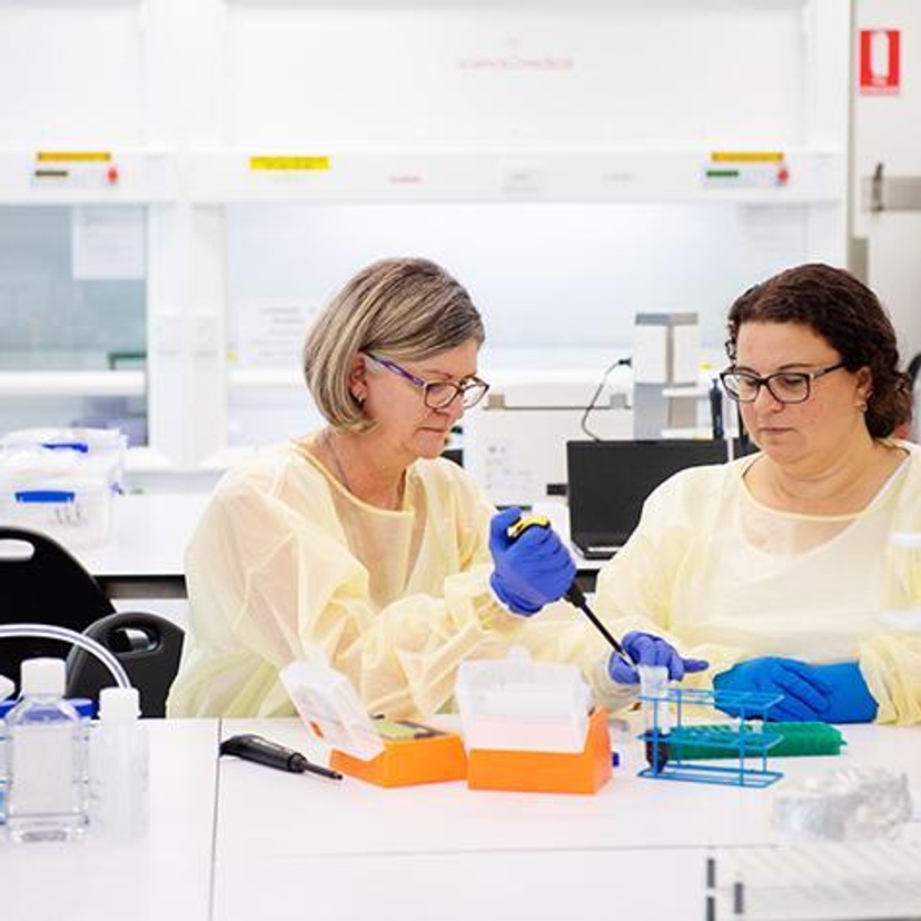 Two women in the laboratory