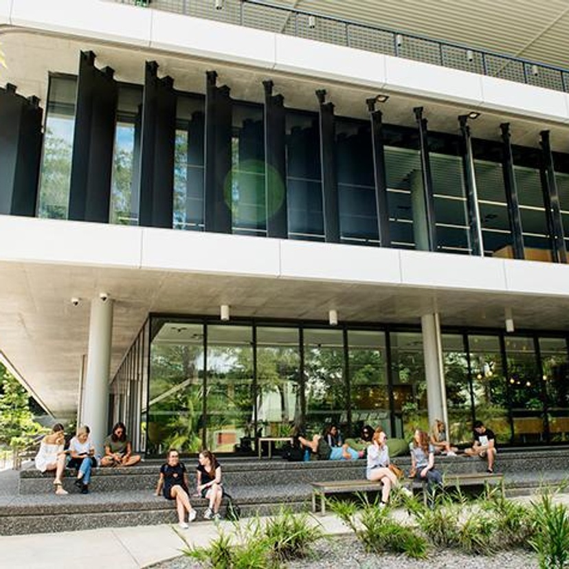 Students at Lismore campus outside Learning Centre
