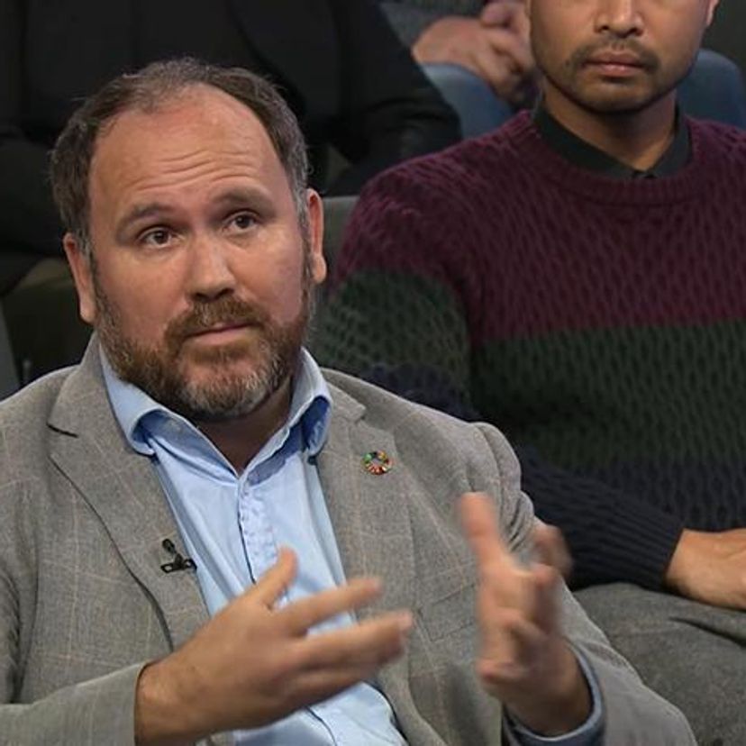 A man in audience on SBS Insight program