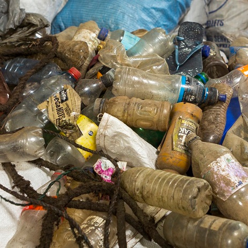 Pile of plastic rubbish