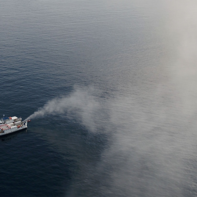 SCU research vessel seeding clouds at the Great Barrier Reef