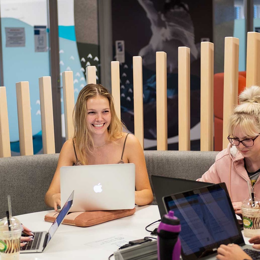 Students in a group working