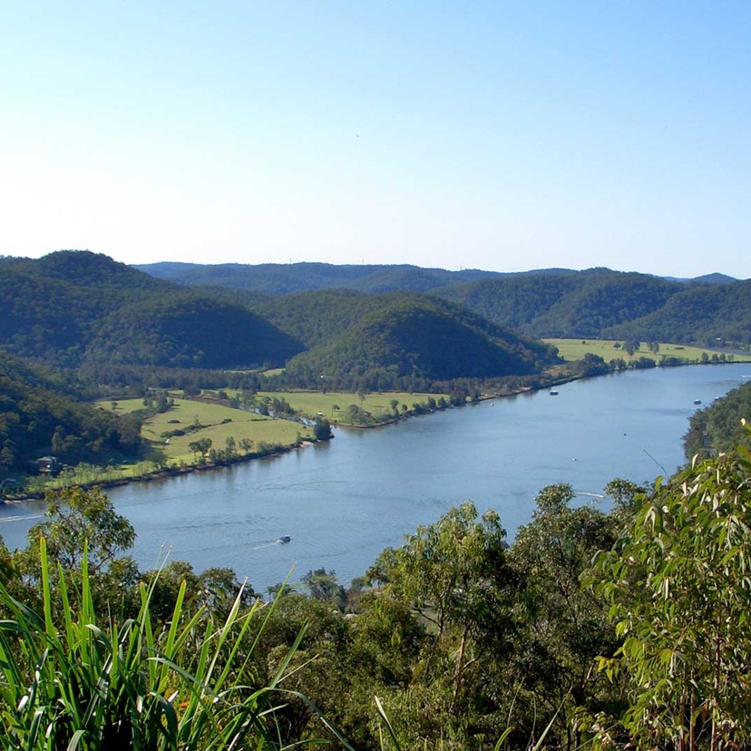 aerial view of river