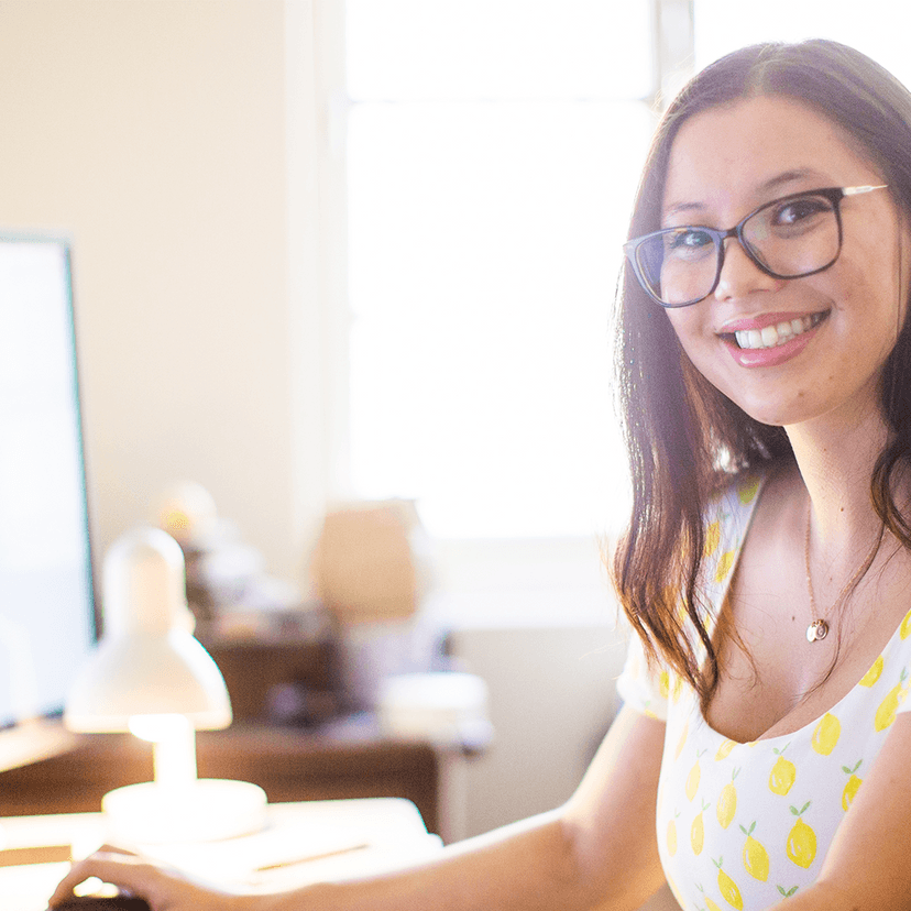 girl smiling at camera