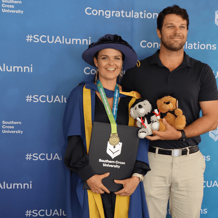 Doctor of Philosophy graduate Lyndsay Sealey in academic robes