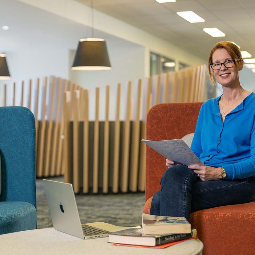 Psychology student at the Gold Coast campus library