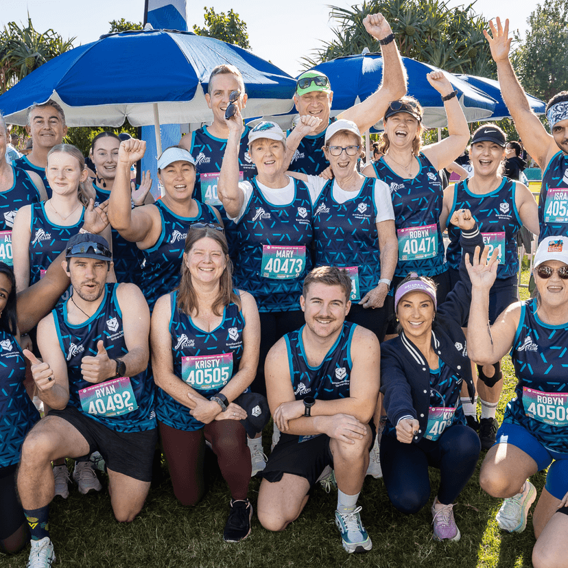 2026 Gold Coast Marathon Team SCU family photo