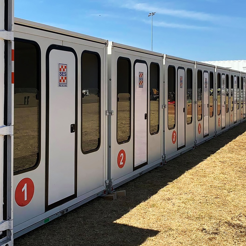 A picture of Humanihut, the award-winning emergency accommodation concept lauded globally for its humanitarian approach to sheltering people in need.