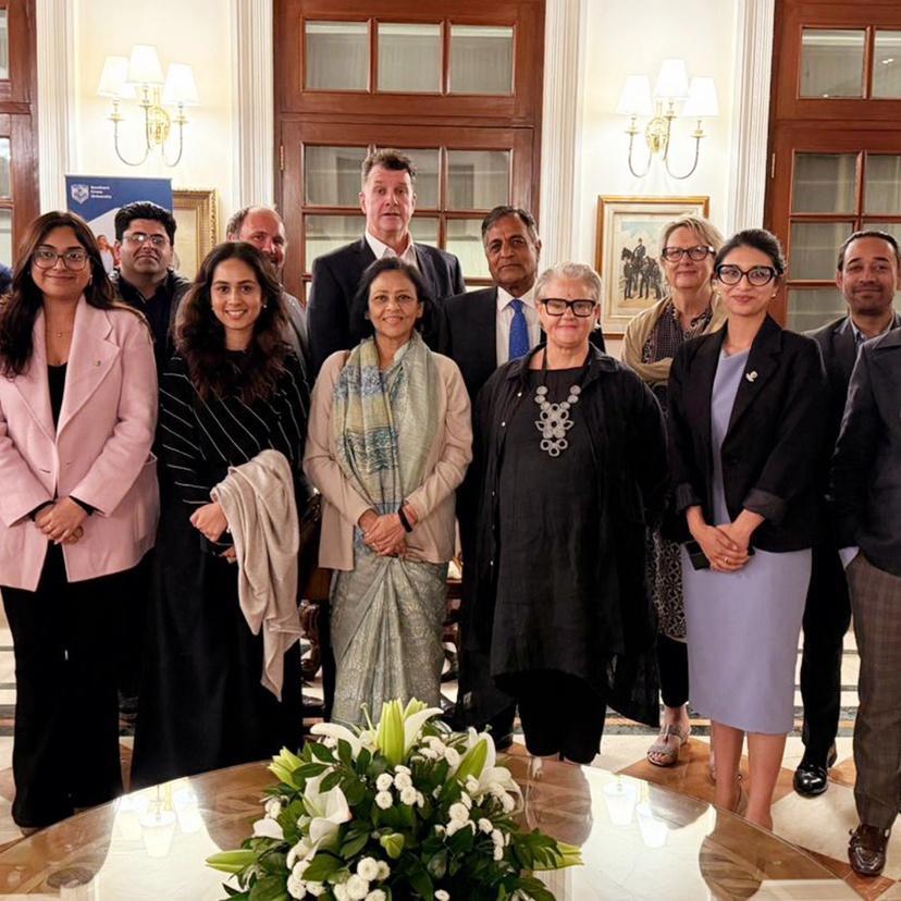 Southern Cross University academics and staff with a group of Indian alumni