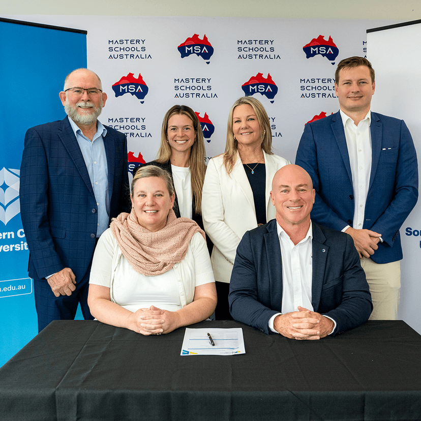 Group photo including Southern Cross Univesity's academics and MSA staff members