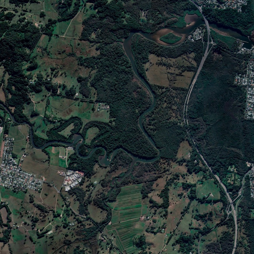 An aerial shot of the northern rivers