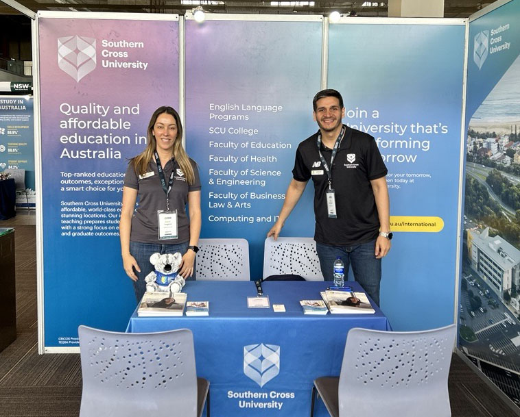 Dani Bragança and Luis Benavides Dani Bragança and Luis Benavides promoting SCU at an event