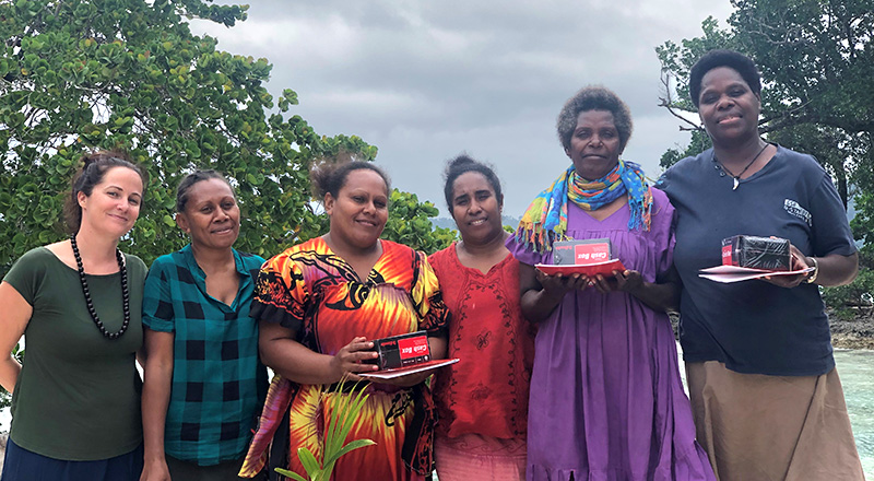 Dr Cherise Addinsall, far left, is helping women realise their skills and leadership in Vanuatu